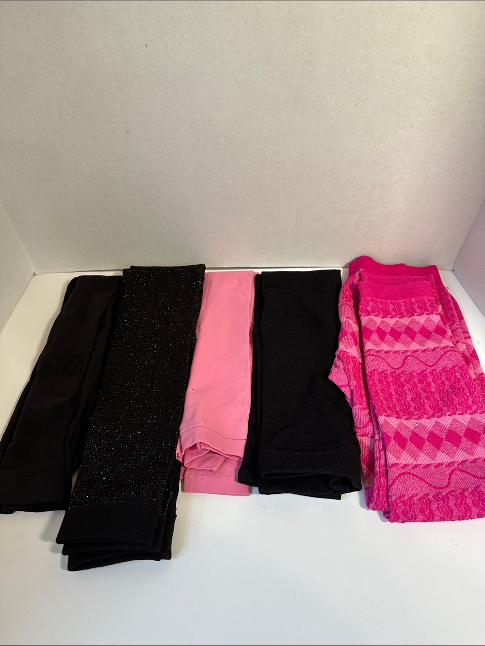 5 piece bundle tights fleece lined size medium 7-10